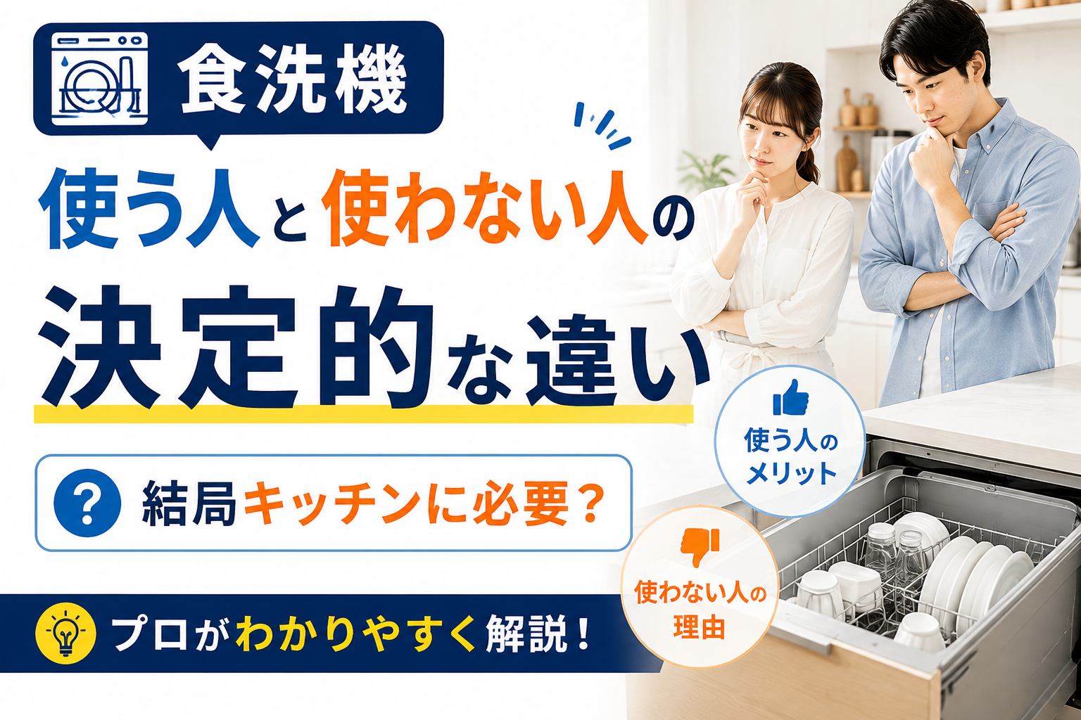 食洗機を使う人と使わない人の決定的な違い｜「結局キッチンに必要？」をプロが解説